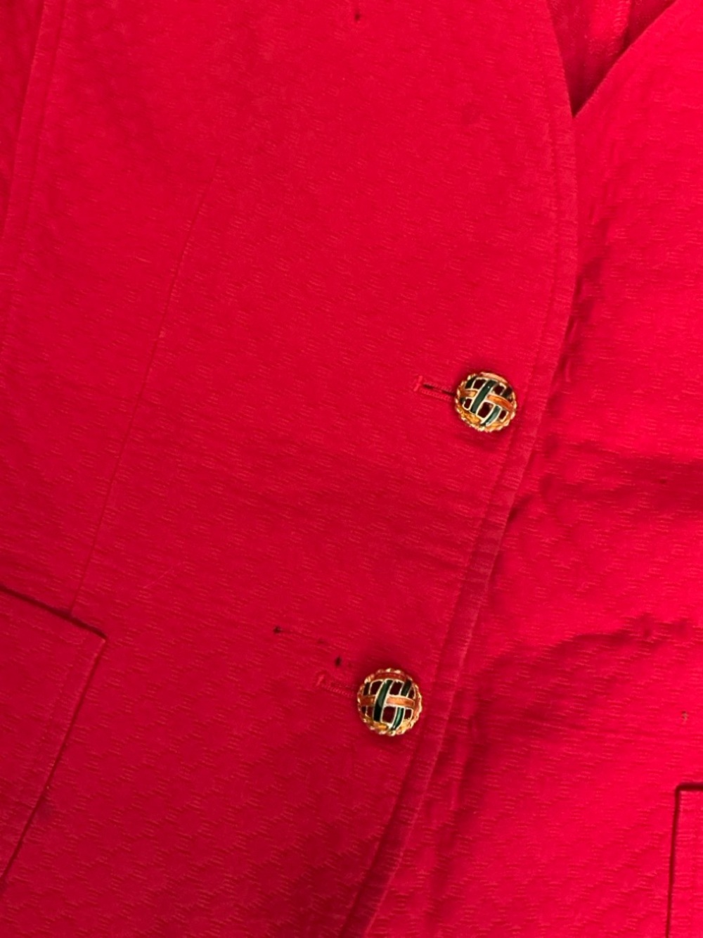 VINTAGE 80s 90s Ungaro Red Short Sleeve Suit Jacket - Picture 3 of 8